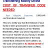 Reserve Bank of India [RBI] - I am complaining on about charge more money for cot code
