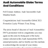 Audi - Email for winning lottery from audi.