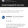 Linda FineGold - No order received, now I’m ignored!