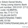 Hong Leong Bank - Customer Edwin Daniel Muthu <span class="replace-code" title="This information is only accessible to verified representatives of company">[protected]</span> 