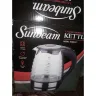 Sunbeam Products - A damaged 1.7 litre ribbed glass kettle model:sgrk-017