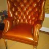 Wayfair - Morford leather wingback chair (vintage cigar leather chair)