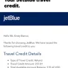 JetBlue Airways - Travel bank credits