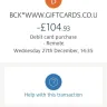 Marks and Spencer - Purchased £104.95 voucher from Gift card and still not received it. 