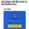Keller Williams Realty - Letter of Declination