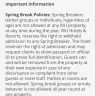 RIU Hotels & Resorts - riu republica spring break policy