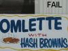 Omlette With Hash Browns