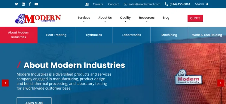 Screenshot ModernInd.com