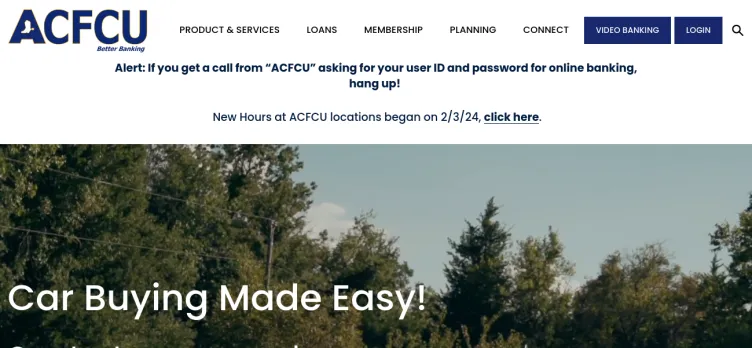 Screenshot ACFCU