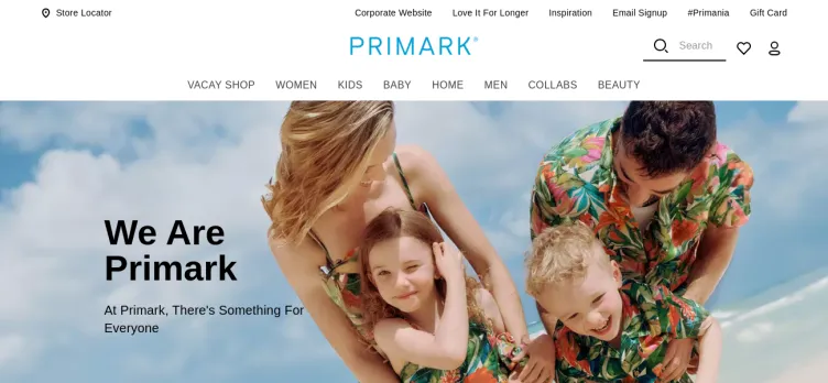 Screenshot Primark UK