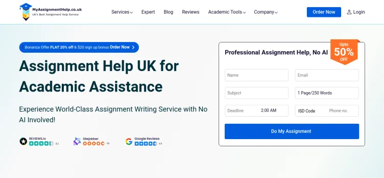 Screenshot My Assignment Help UK