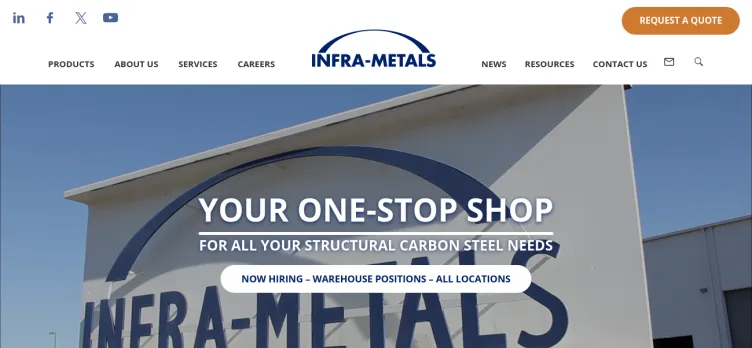 Screenshot Infra-Metals.com