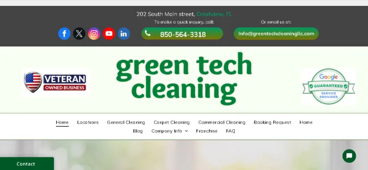 Screenshot Green Tech Cleaning