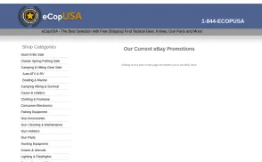 eCop! Police Supply website
