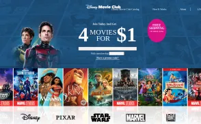 Disney Movie Club website