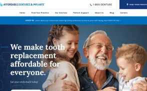 Affordable Dentures & Implants / Affordable Care website