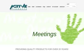 Active Products website