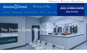 Absolute Dental website