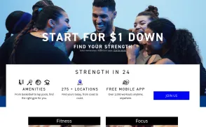 24 Hour Fitness USA website