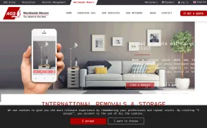 AGS International Movers website