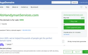 Al's Handyman Services website