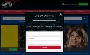 All Access Tickets website