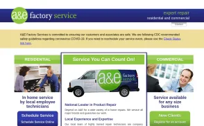 A&E Factory Service website