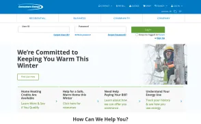 Consumers Energy website