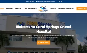 Coral Springs Animal Hospital website