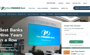 First Premier Bank website