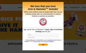 Arm & Hammer / Church & Dwight Co. website