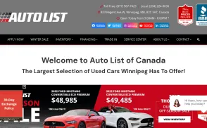 Auto List Of Canada website