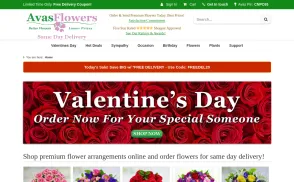 Avas Flowers website