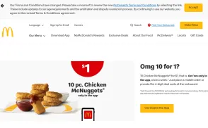 McDonald's website