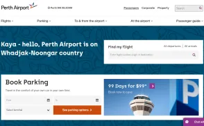 Perth Airport website