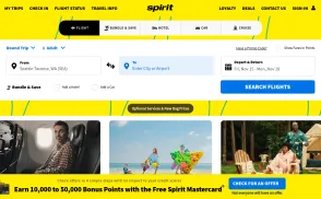 Spirit Airlines website