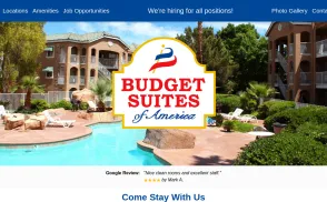 Budget Suites of America website