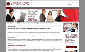 Canadian Grants Business Center website