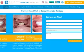 Cancun Cosmetic Dentistry website