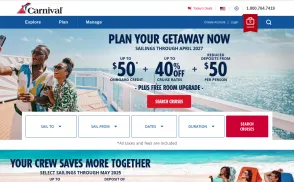 Carnival Cruise Lines website