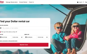 Dollar Rent A Car website