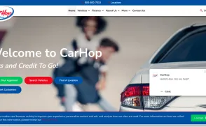 CarHop Auto Sales & Finance website