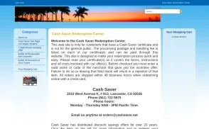 Cash Saver website