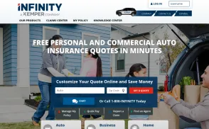 Infinity Insurance website