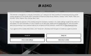 Asko Appliances website