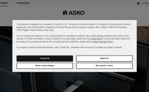 Asko Appliances website