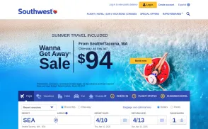 Southwest Airlines website