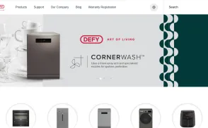 Defy Appliances / Defy South Africa website
