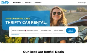 Thrifty Rent A Car website