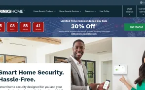 Brinks Home Security website
